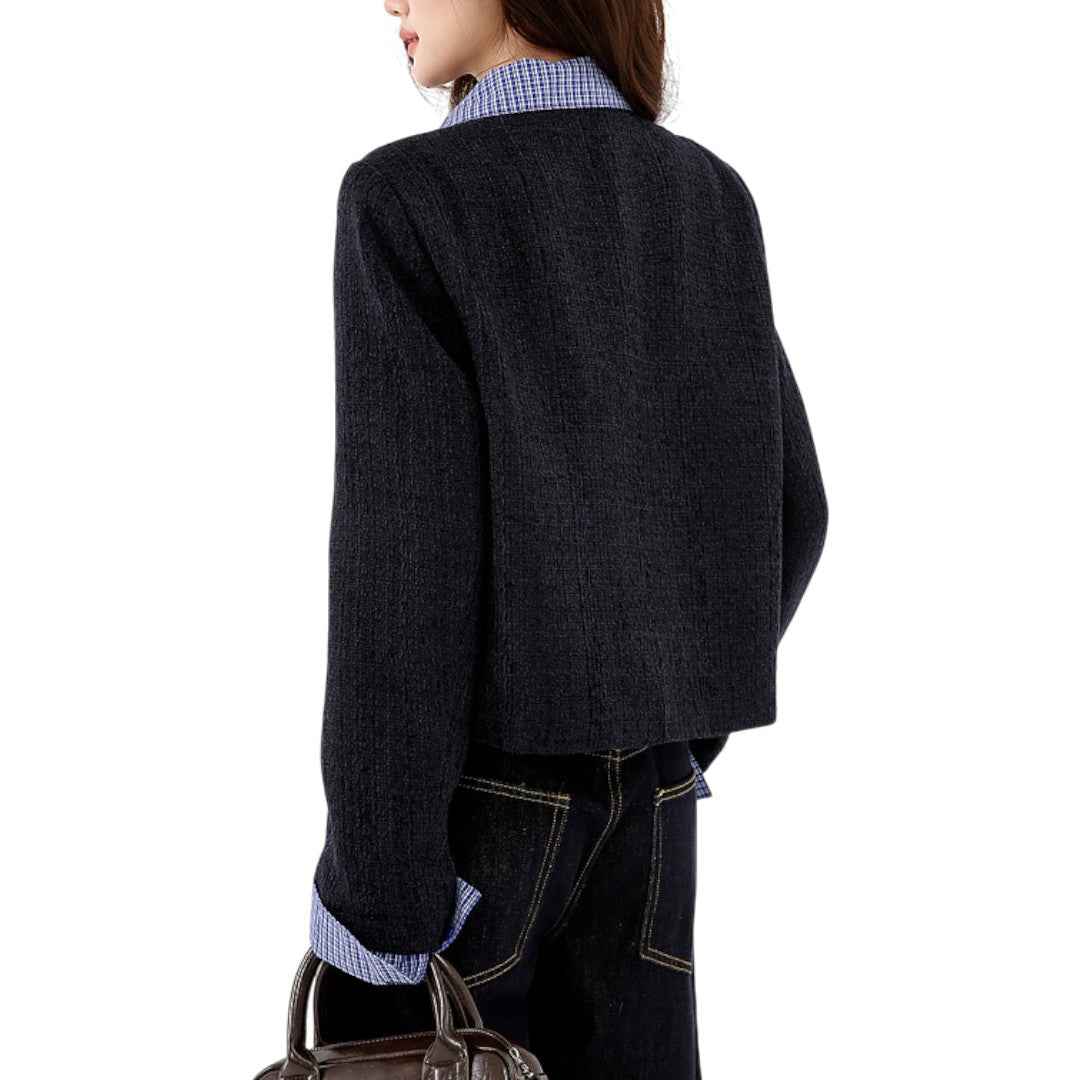 Luxury French フレンチ格子ジャケット