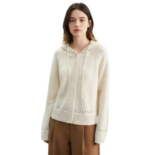 Fleur Lace Knit Hoodie|レースニット フーディー