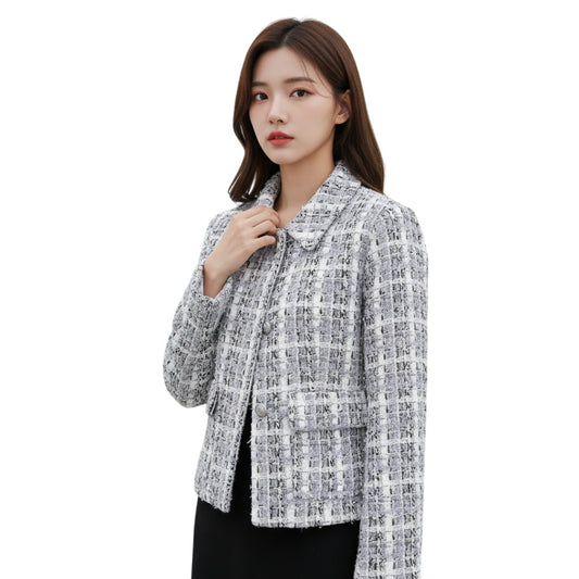 Timeless Lady | フレンチシック チェック柄 ツイードジャケット