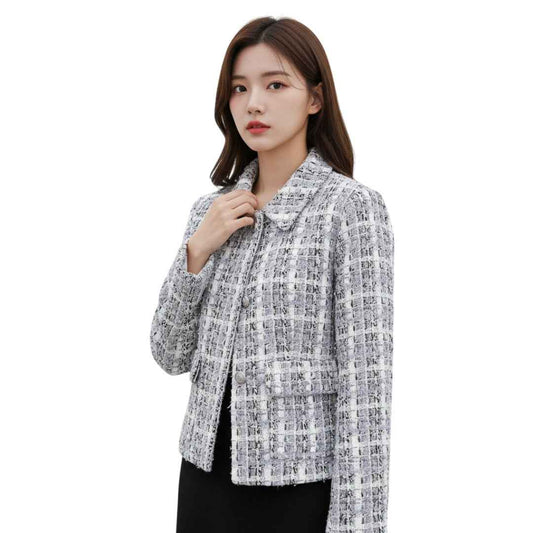 Timeless Lady | フレンチシック チェック柄 ツイードジャケット