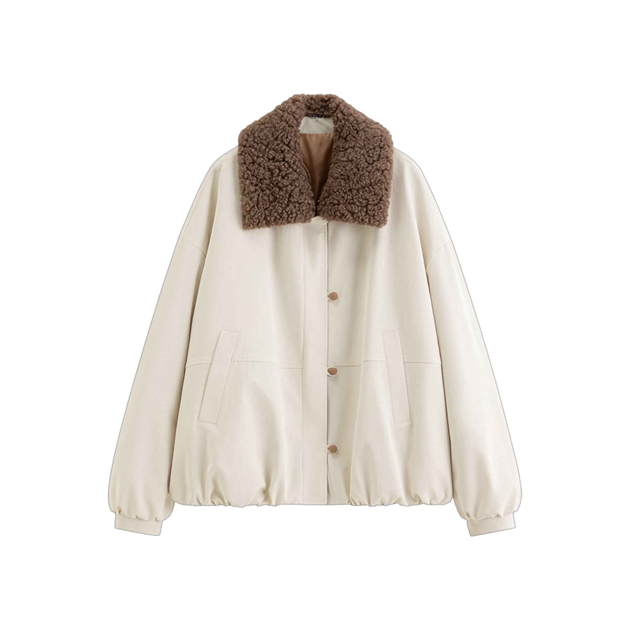 ファー襟 バイカラー ジャケット | 2WAY仕様のレトロアウター Retro