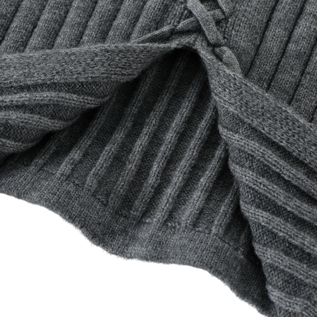 Designer Premium Knit アシンメトリー フリンジニット