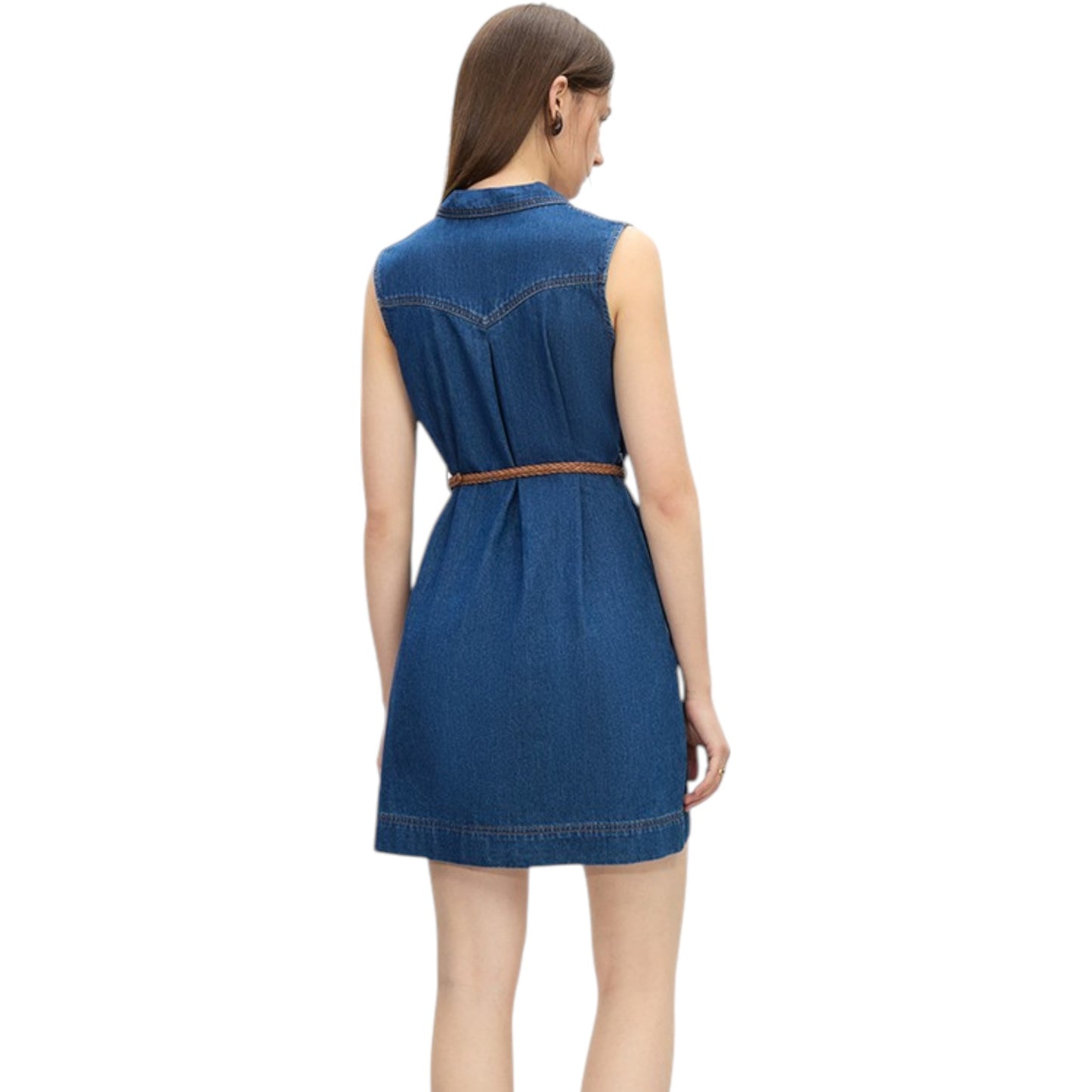 woman レディース 服 ファッション オシャレ 通販 ノースリーブ デニムベスト ドレス