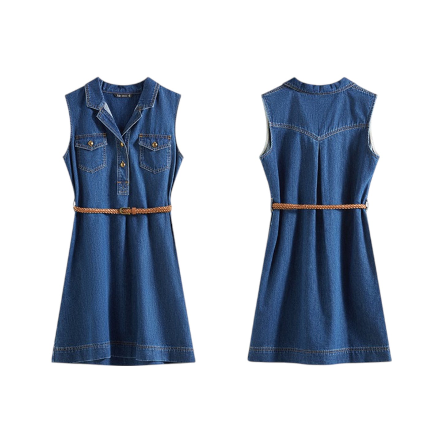 woman レディース 服 ファッション オシャレ 通販 ノースリーブ デニムベスト ドレス