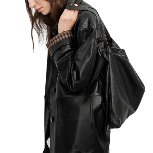 Real Leather Jacket Three buttons Longcoat リアル レザー ジャケット 3つボタン ロングコート