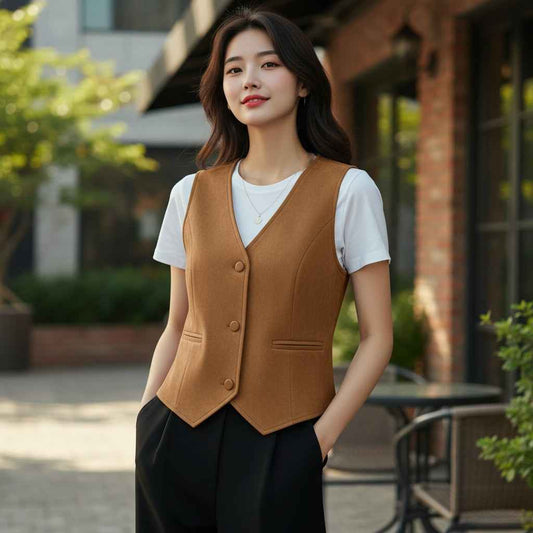 "Éclat Suede Vest" | ヴィンテージライク スエードベスト