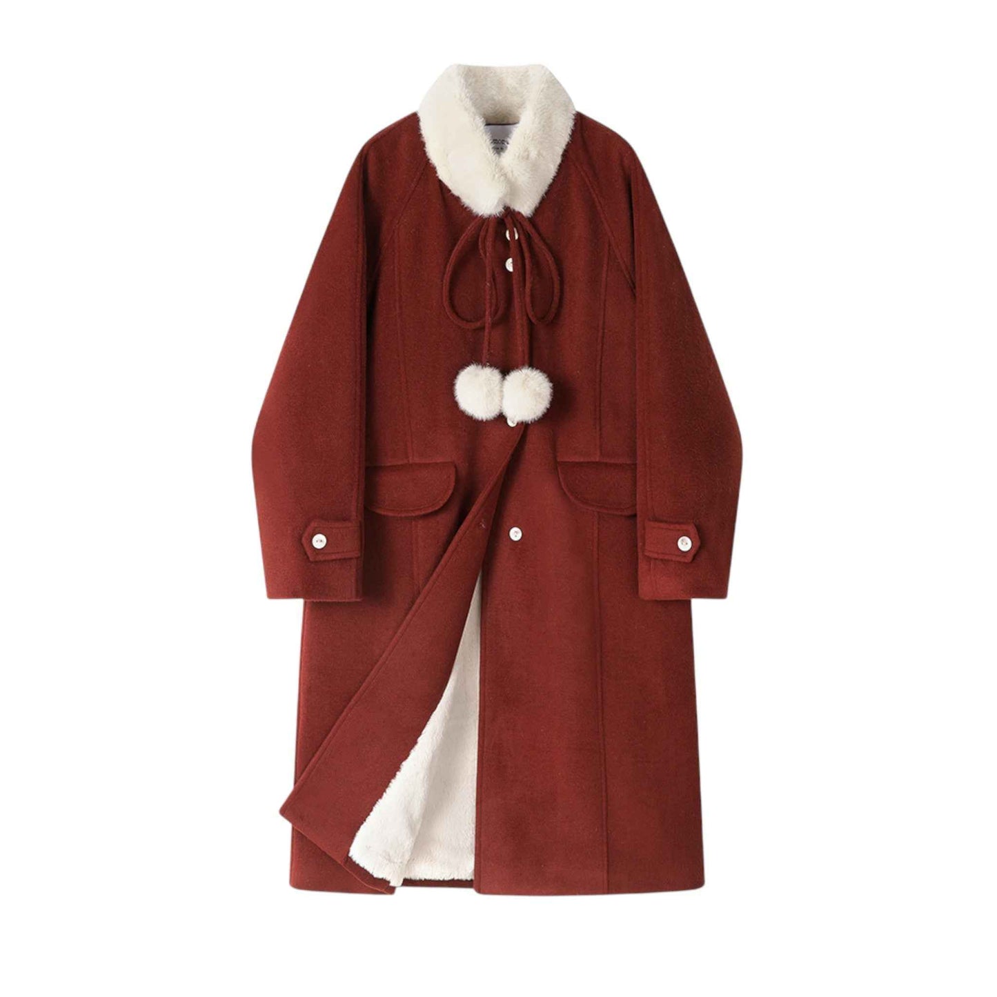 Elegant Hepburn Style Gray Coat - ヘップバーン ロングコート