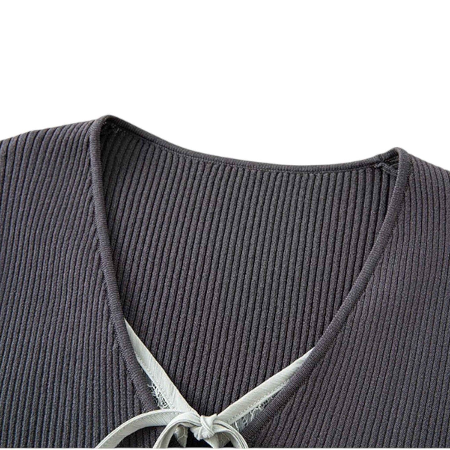 Elegant Layered Look Knit | バイカラー レイヤード ニット