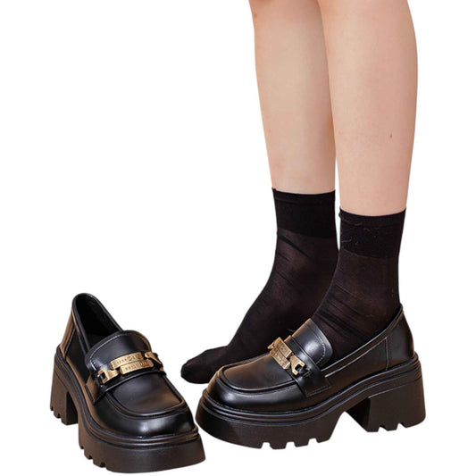 Urban Elegance | 韓国チャンキーヒール ショートブーツ