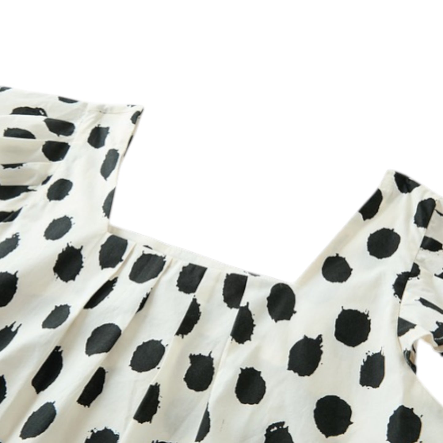 Trendy Square Collar Baby Shirt 2025 - Cotton Flying Sleeve Top 純綿フライングスリーブシャツ