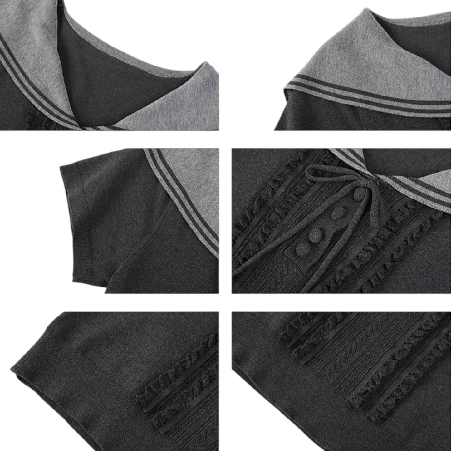 Chic Sailor Collar Knit Top