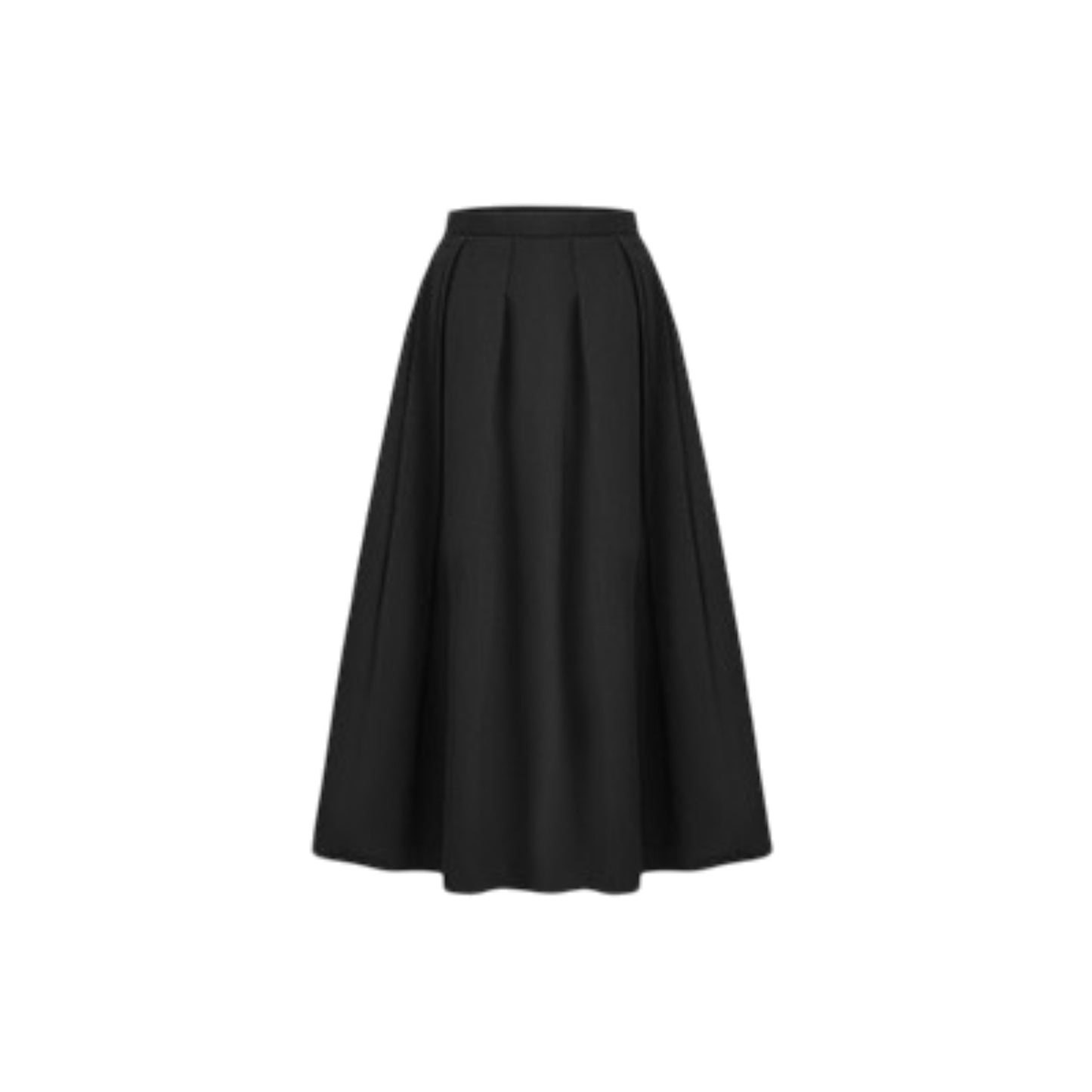 Balletcore Pleated Midi Skirt 正面アップ - 繊細なプリーツ加工と洗練されたウエストライン