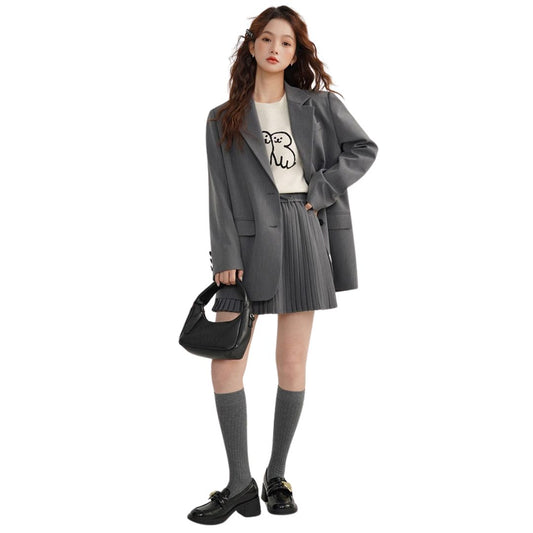 2024SS  Casual Jacket Pleated Skirt Suit Setup ジャケット プリーツスカート スーツ セットアップ