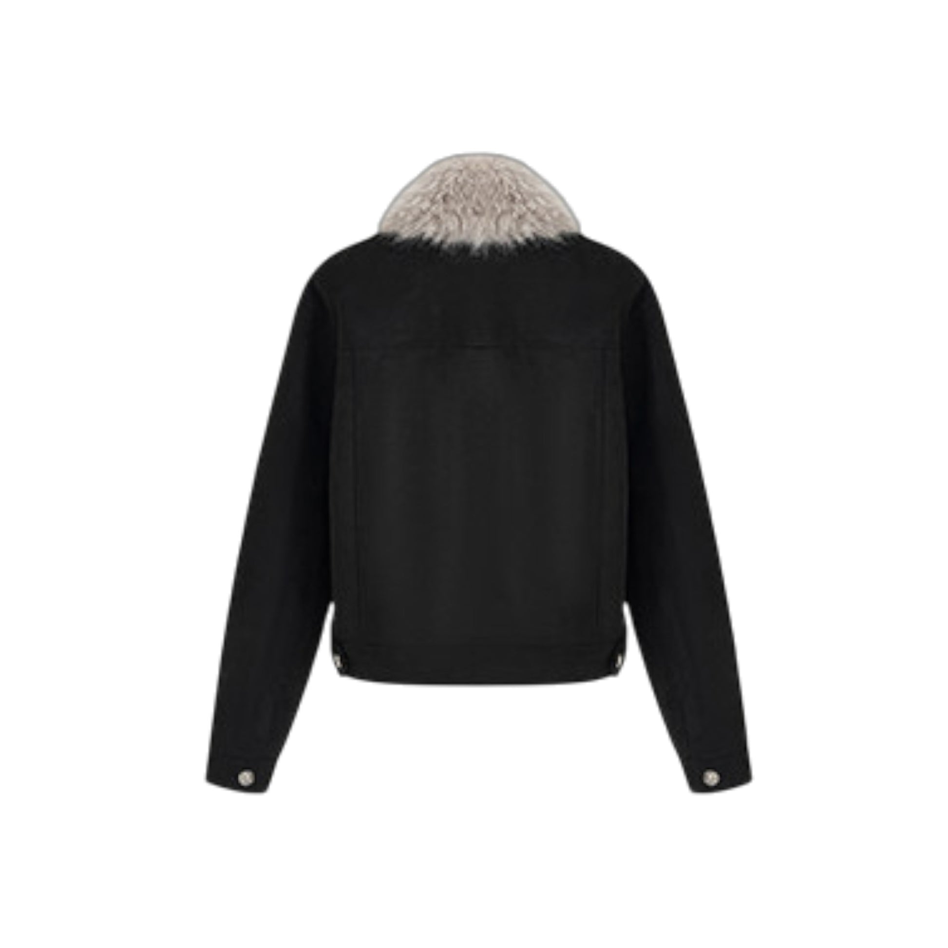 スエードヴィンテージファージャケット - 背面から見ても美しい、スタイルアップを叶えるショート丈