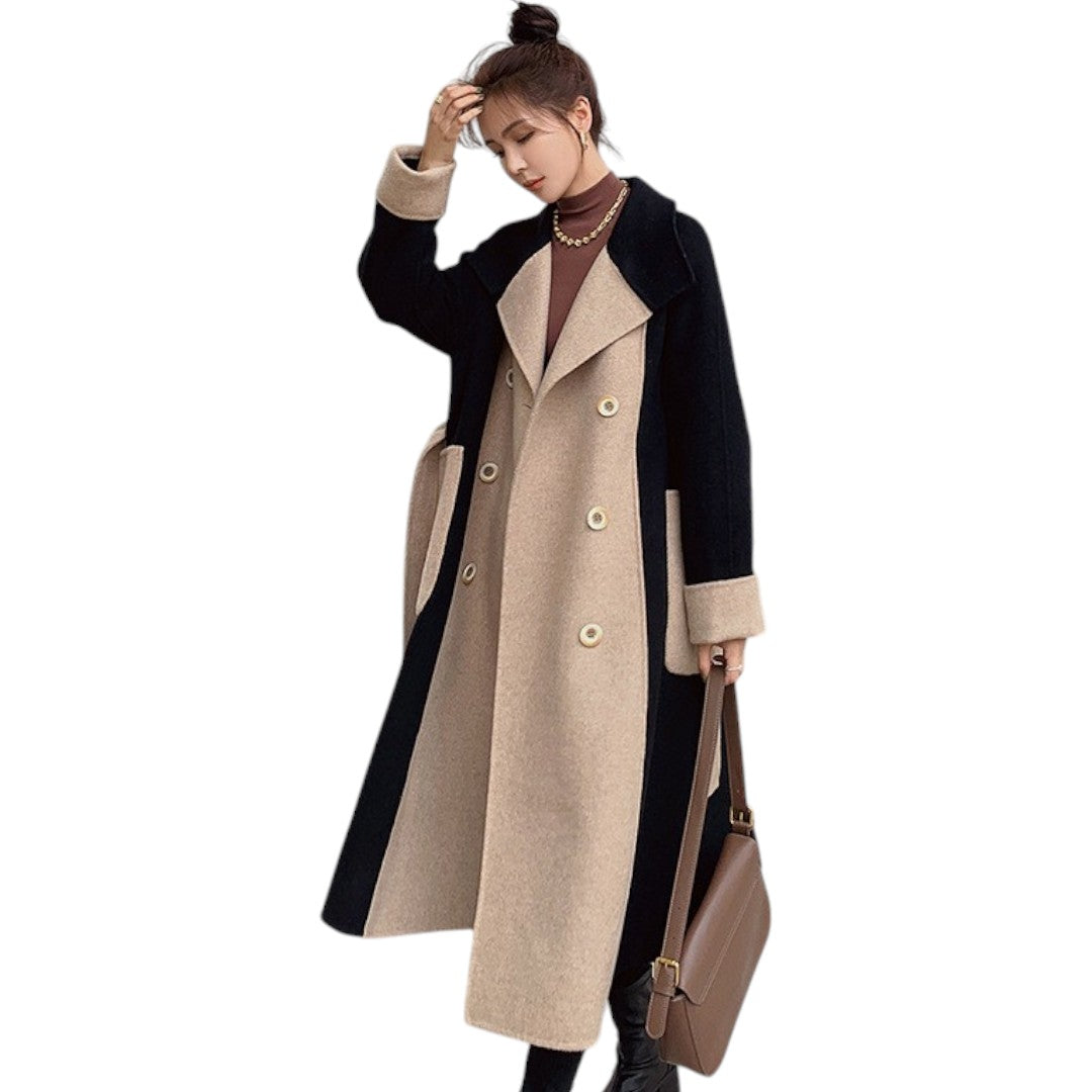 Long cut wool coat ロング 切替 コート