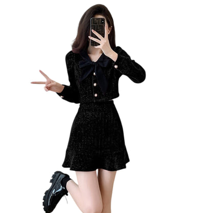 Ladies suit style up simple tweed miniskirt レディス スタイルアップ シンプル ツイード ミニスカート