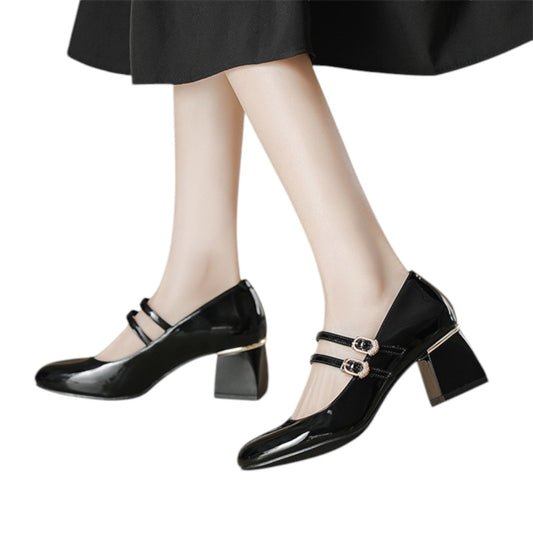 Single Shoes Mary Jane Shoes Thick Heel シングルシューズ メリージェーン靴 太いヒール