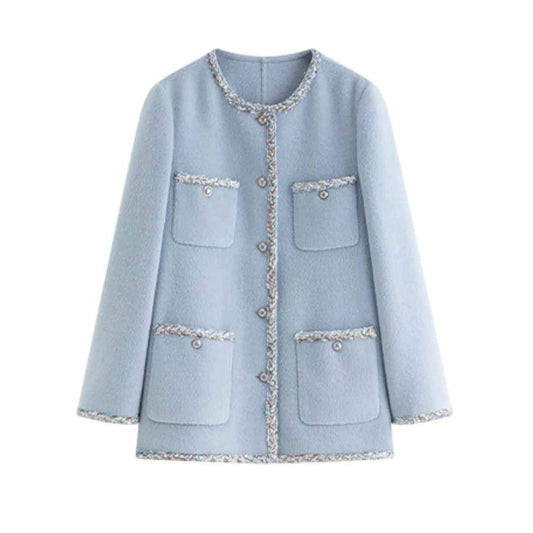 French Wool Coat ノーカラー ウールコート フレンチガーリー