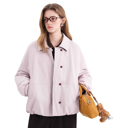 Retro Chic | 着脱式ファー襟 バイカラー ジャケット