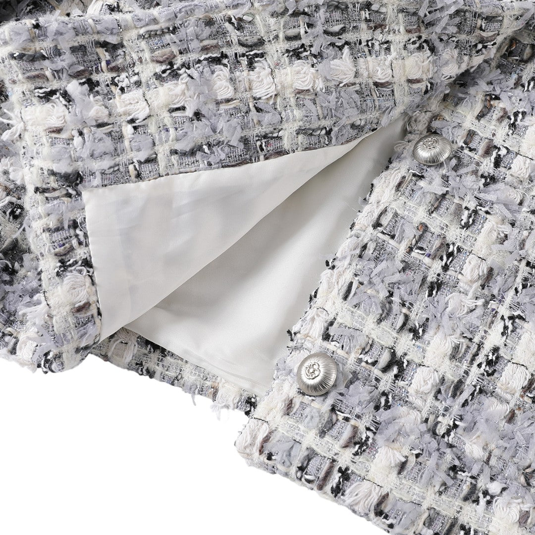 Timeless Lady | フレンチシック チェック柄 ツイードジャケット