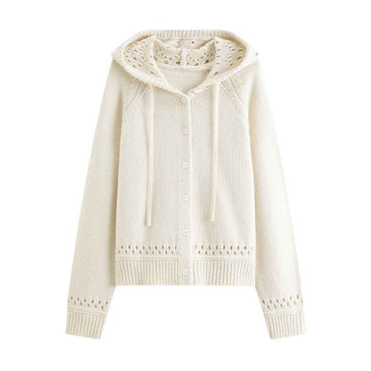 Fleur Lace Knit Hoodie｜レースニット フーディー