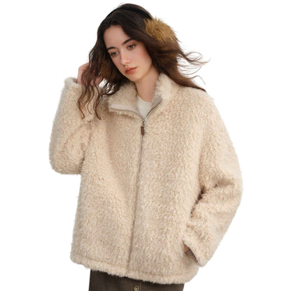 Luxury Faux Fur Coat | フェイクムートン ボアジャケット