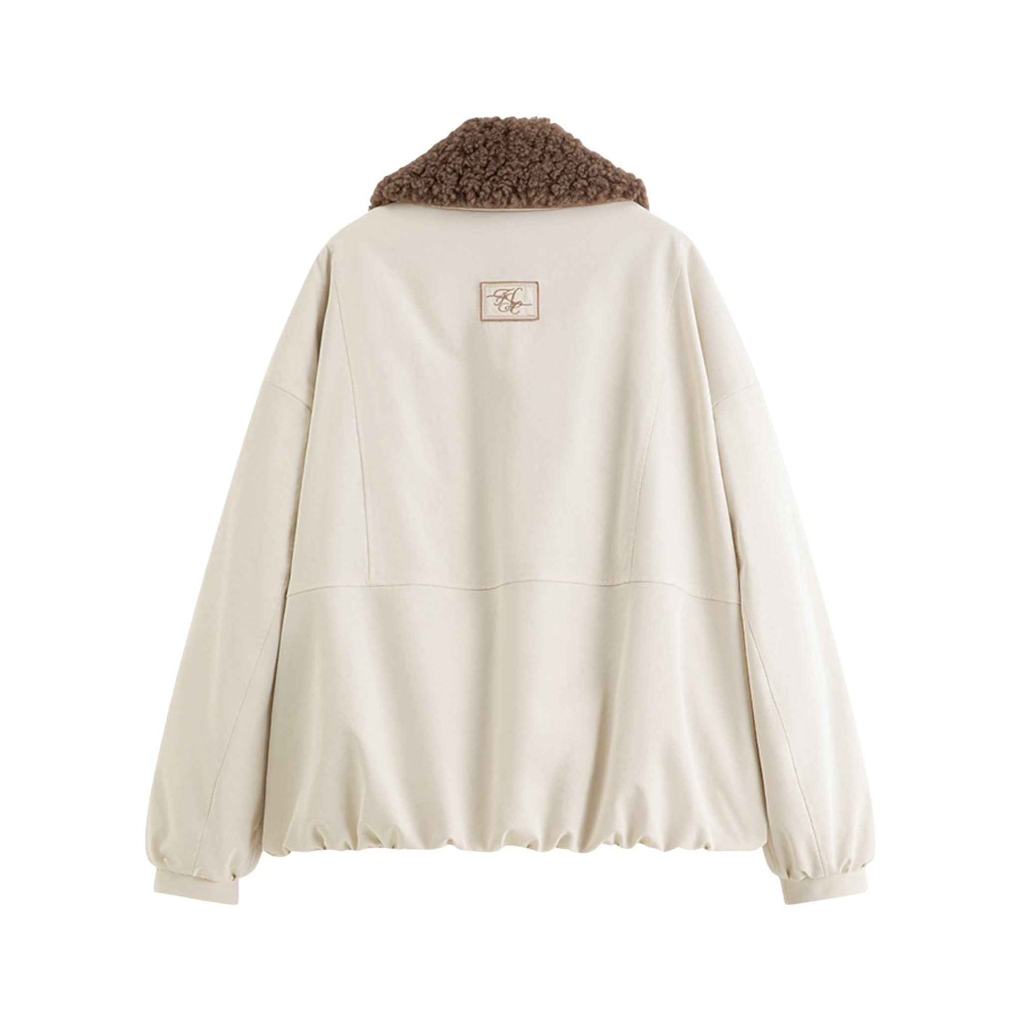 Retro Chic | 着脱式ファー襟 バイカラー ジャケット