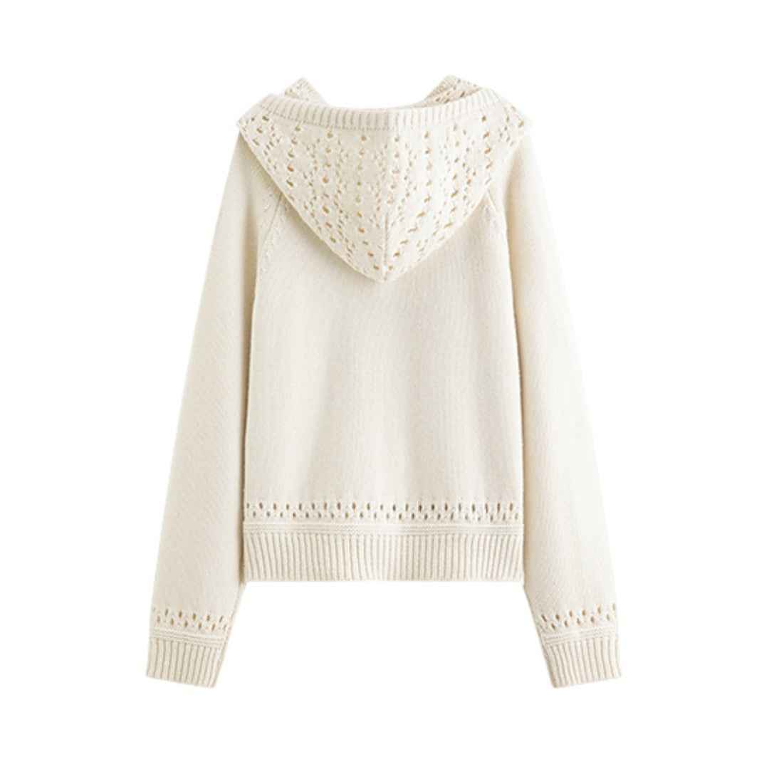 Fleur Lace Knit Hoodie｜レースニット フーディー