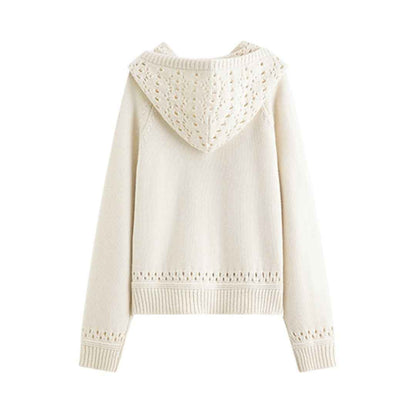 Fleur Lace Knit Hoodie｜レースニット フーディー