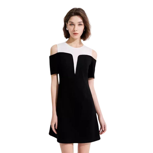 Elegant layered one-piece dress エレガント 重ね着風 ワンピース ドレス