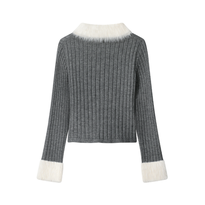 Designer Premium Knit アシンメトリー フリンジニット