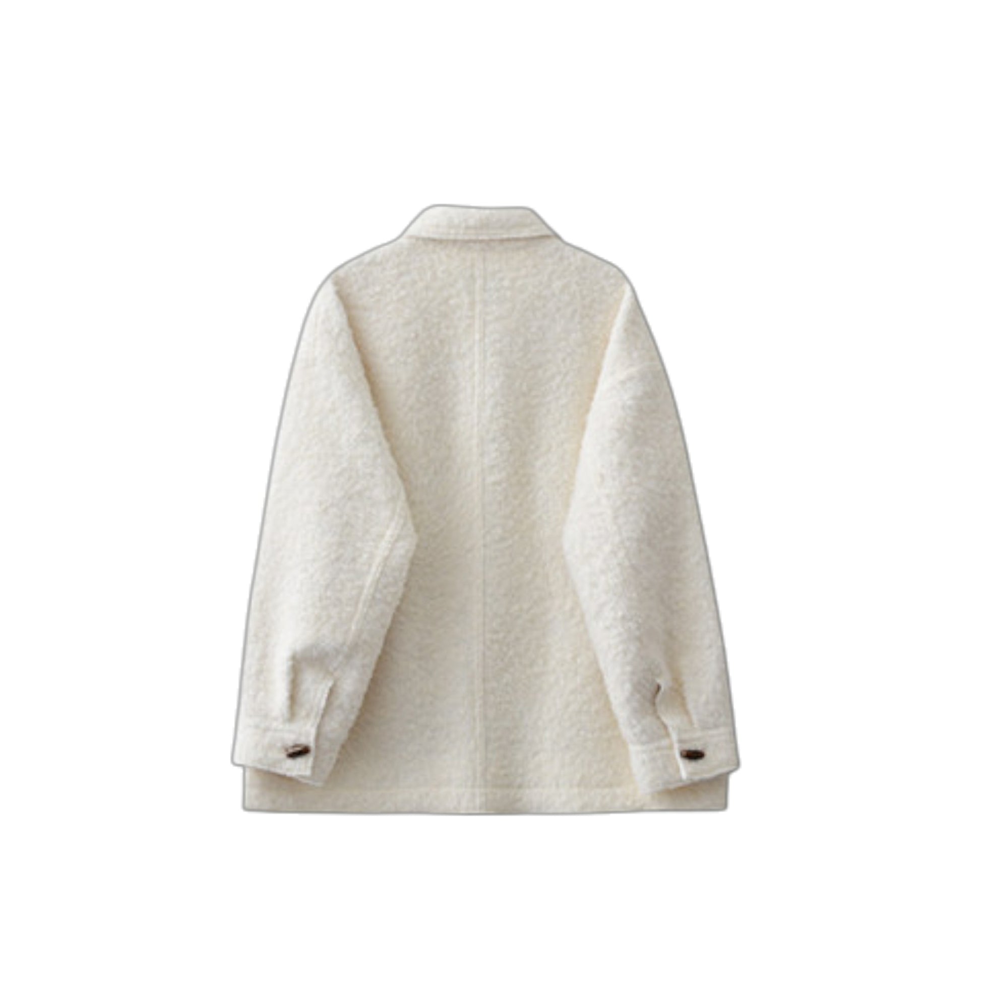 Vintage Wool Toggle Coat バックスタイル。後ろ姿まで抜かりなく可愛い、洗練された仕立て。