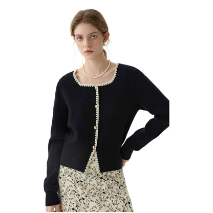 Lady in Red | バイカラー ニットカーディガン