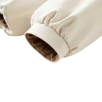 Retro Chic | 着脱式ファー襟 バイカラー ジャケット