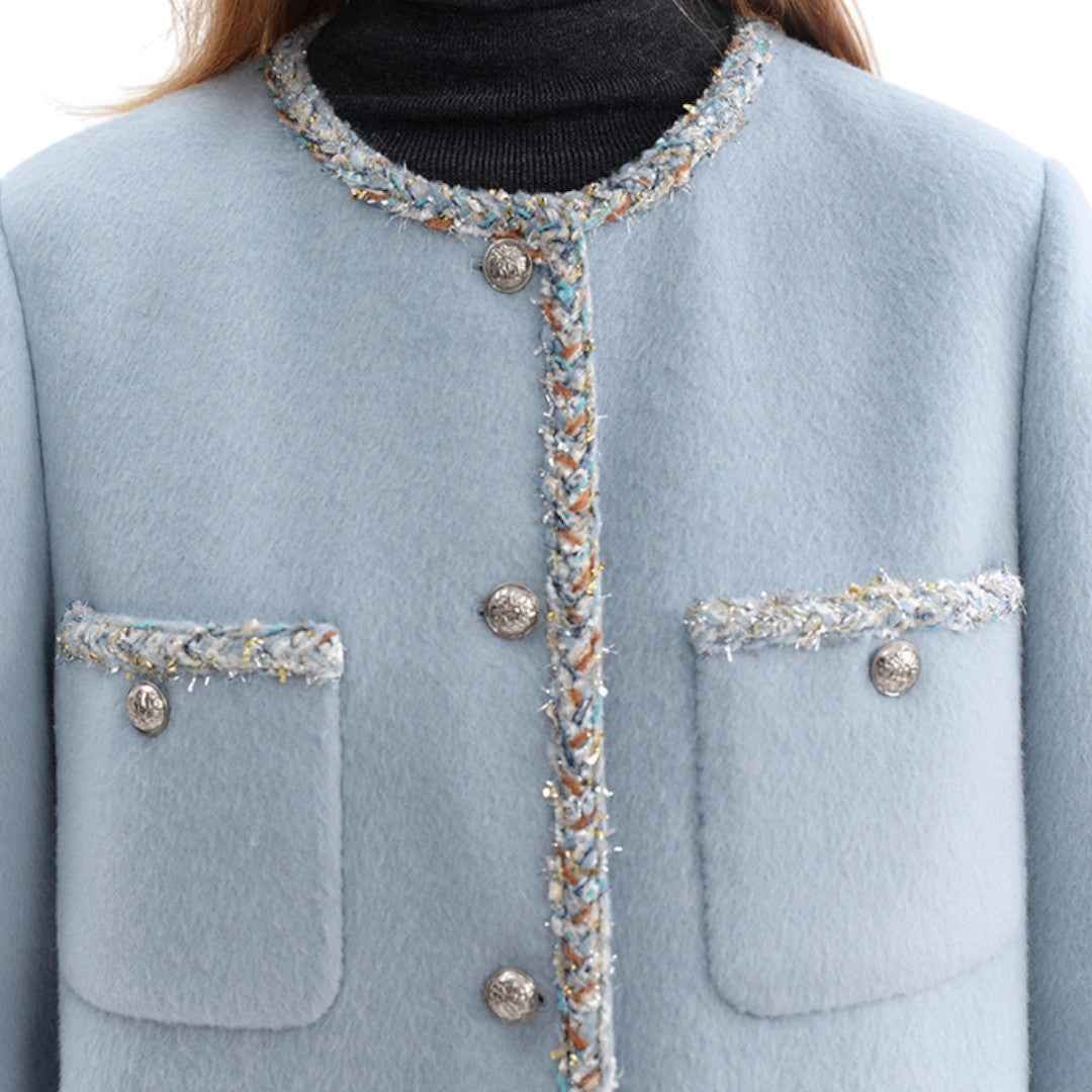 French Wool Coat ノーカラー ウールコート フレンチガーリー