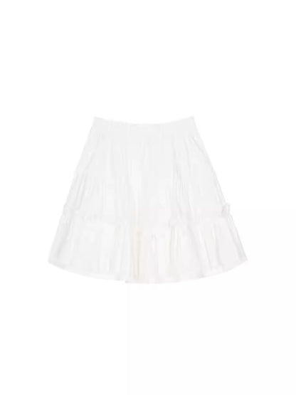 Half-body skirt female 2024 spring new elegant double-layer lace fluffy hem cake skirt