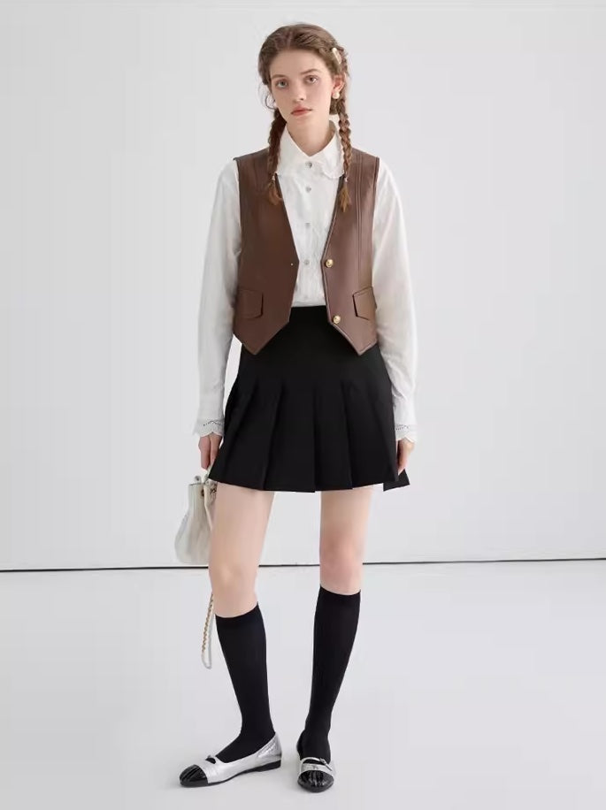 2024SS  New [Dark Night Floating Carpets] short front and long back personality irregular hemline temperament short skirt