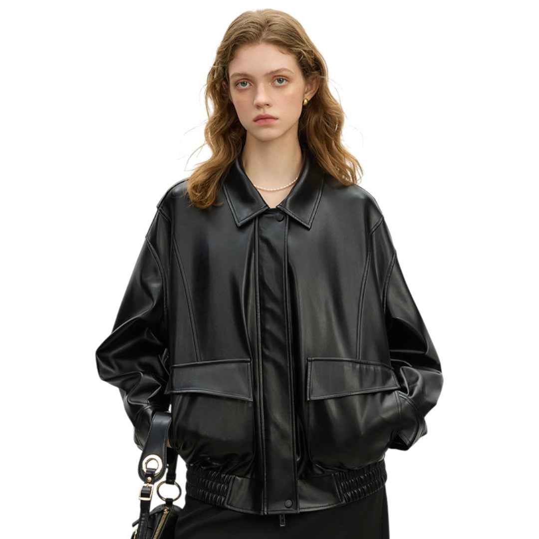 Korean Oversized Leather Jacket  | オーバーサイズ レザージャケット