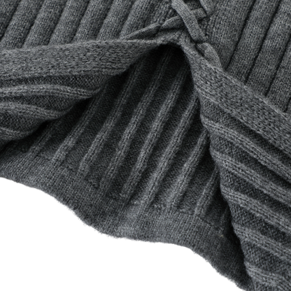 Designer Premium Knit アシンメトリー フリンジニット