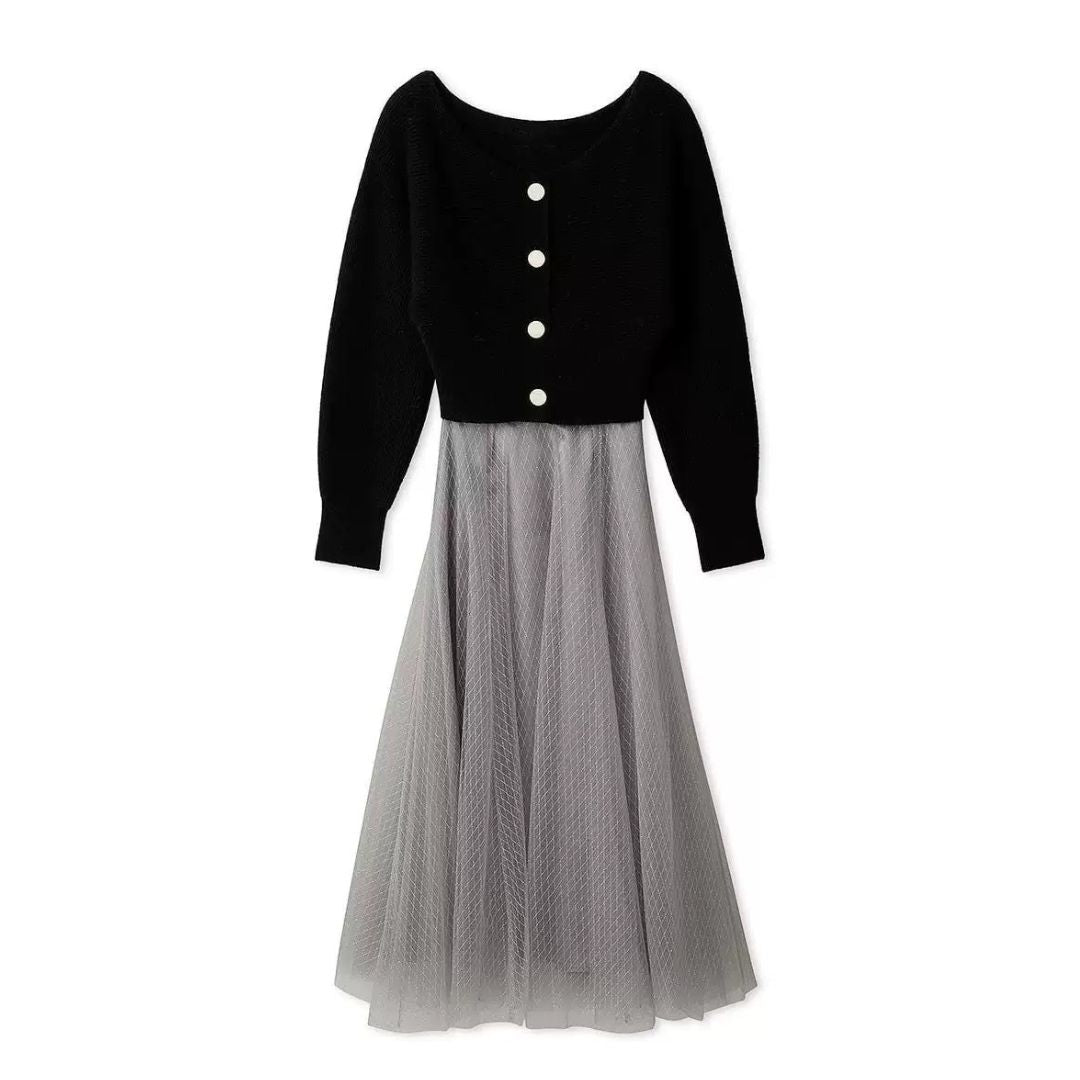 Cardigan Tulle Skirt Setup カーディガン チュールスカート セットアップ ツーピース