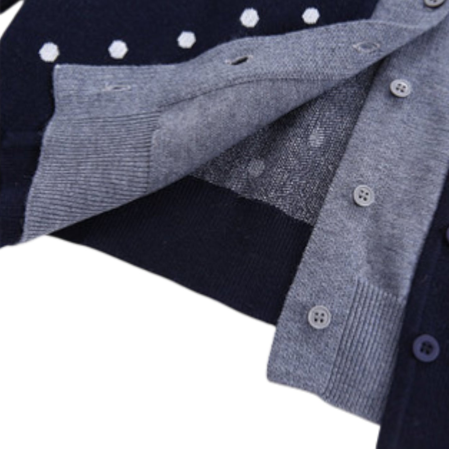 French Retro Polka Dot Bow Knit - 高品質なニット素材と繊細なドット刺繍の質感