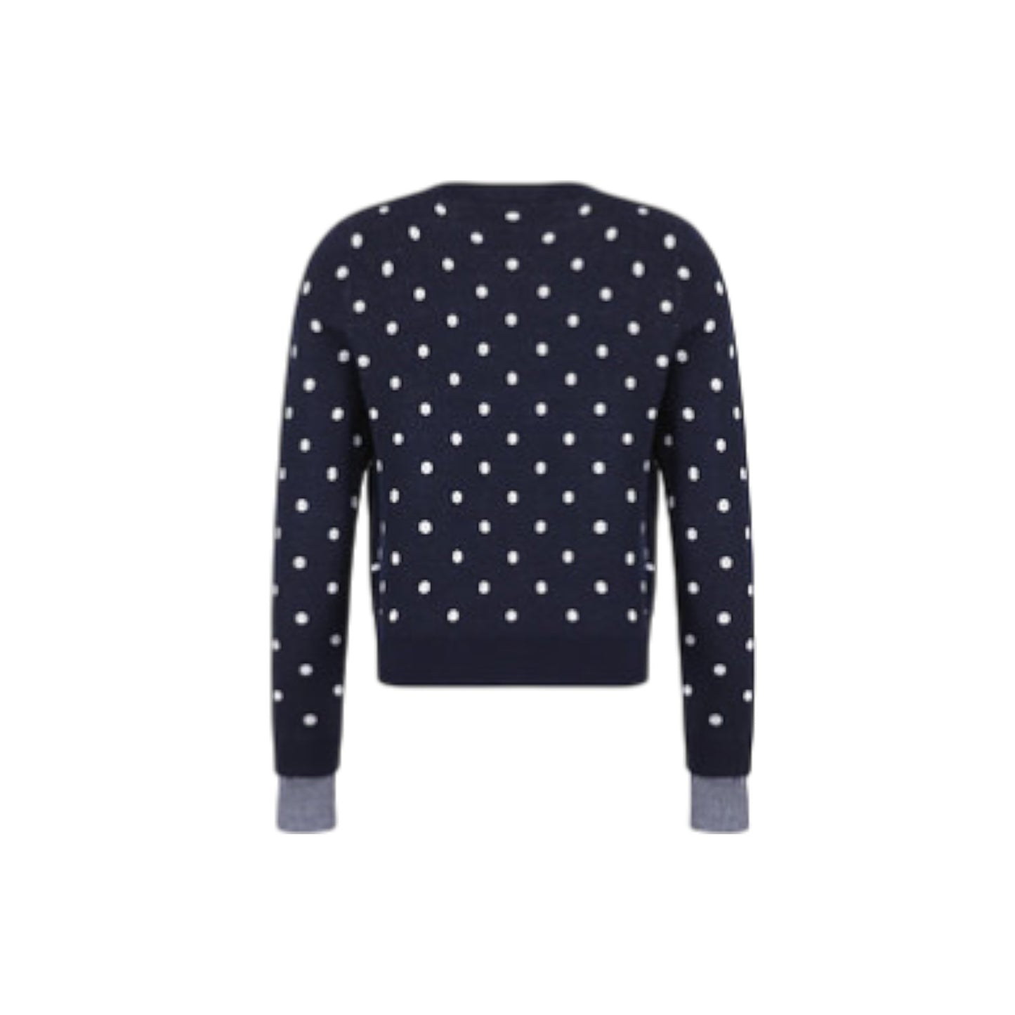 French Retro Polka Dot Bow Knit - すっきりとした背面のレイヤードデザイン