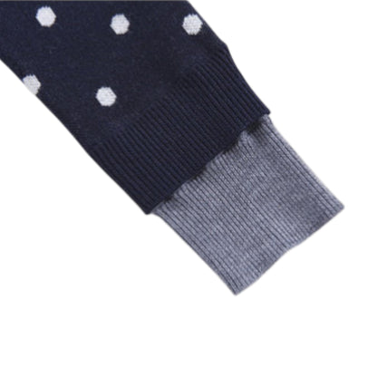 French Retro Polka Dot Bow Knit - 高品質なニット素材と繊細なドット刺繍の質感