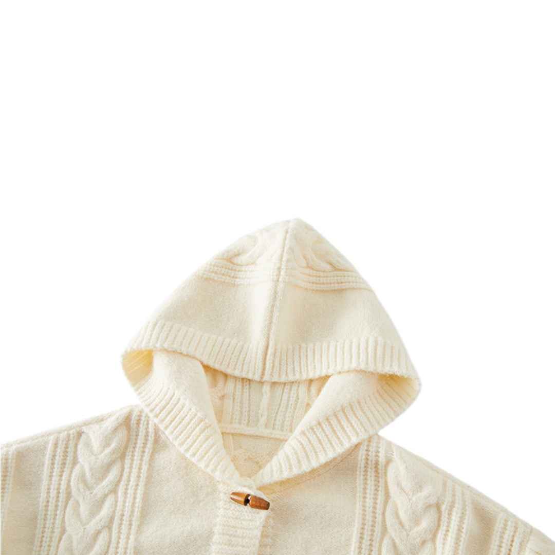 Horn Button Knit Cardigan フード付き ニットカーディガン