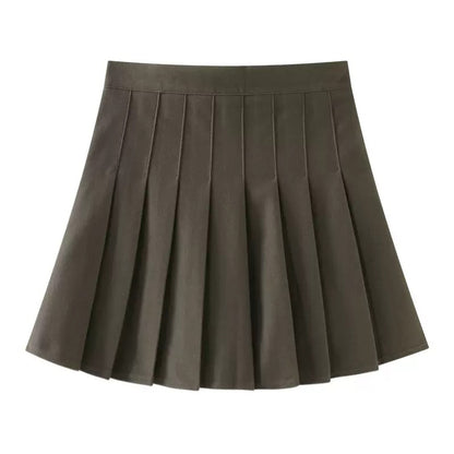 Women's College Style Pleated Skirt  High Waist JK Skirt Slimming Sweet and Spicy Skirt Summer カレッジスタイル 制服風 プリーツスカート