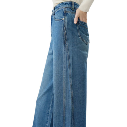 FANSILANEN High waist loose deconstructed design wide leg jeans ハイウエスト ルーズデコンストラクトデザイン ワイドレッグジーンズ