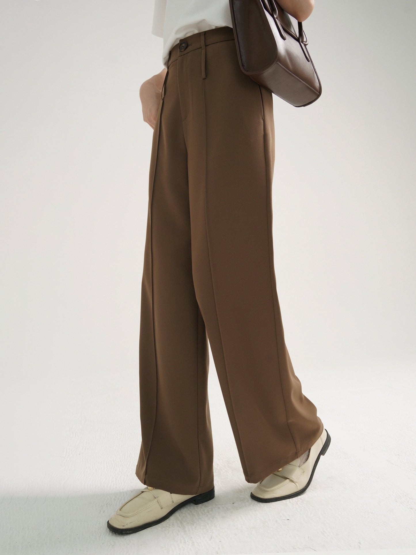 HIGH-WAIST STRAIGHT PANTS