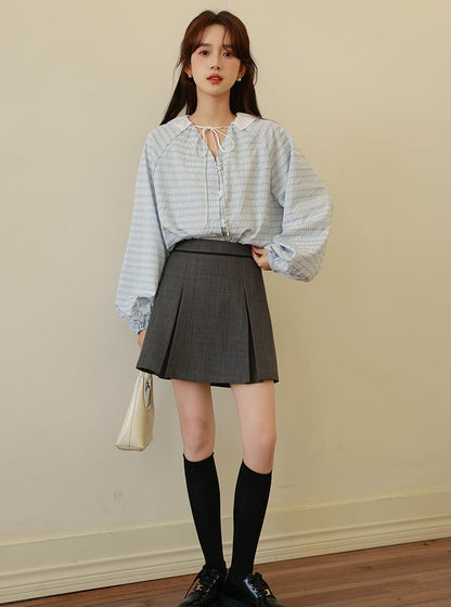 BLUE STRIPE LOOSE SHIRT