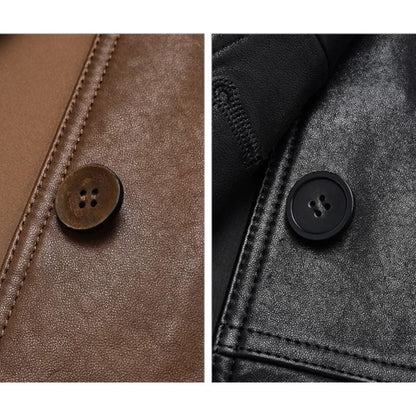 Real Leather Three buttons Long Jacket リアルレザー 3つボタン ロングジャケット コート