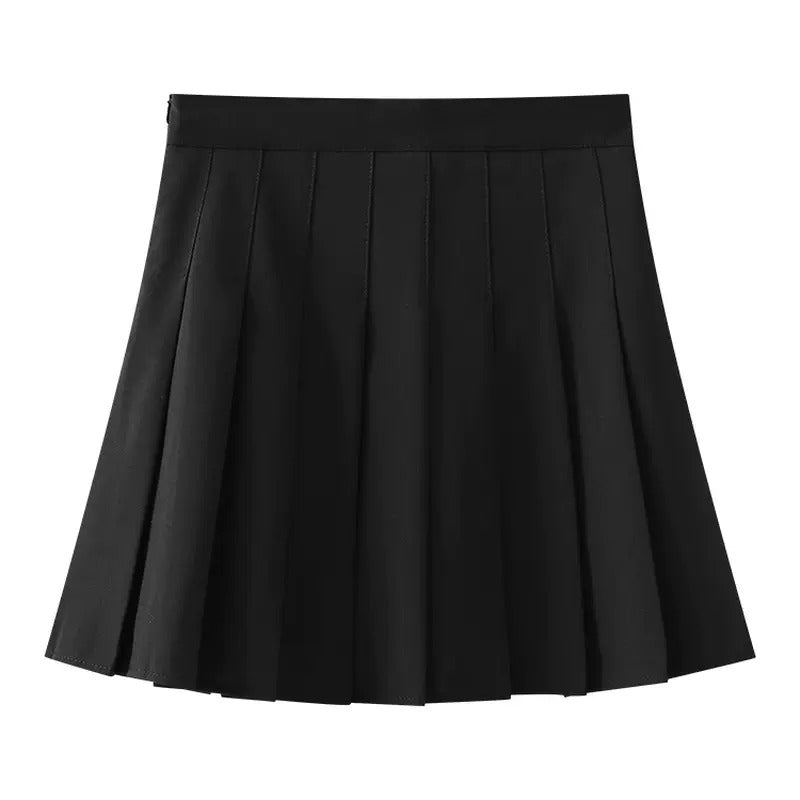 Women's College Style Pleated Skirt  High Waist JK Skirt Slimming Sweet and Spicy Skirt Summer カレッジスタイル 制服風 プリーツスカート